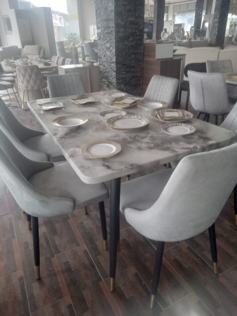 طاولة طعام مودرن رخام فخمة - فريدة للأثاث